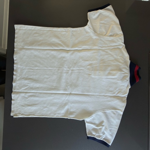 Gucci White Cotton Piquet Polo with Web Collar - Picture 6 of 6